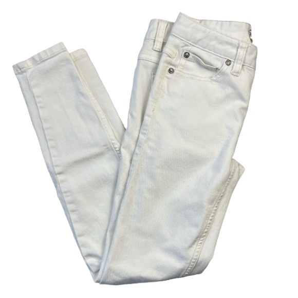 Free People High Rise Busted Skinny Jeans White Sz:25 - Picture 4 of 16